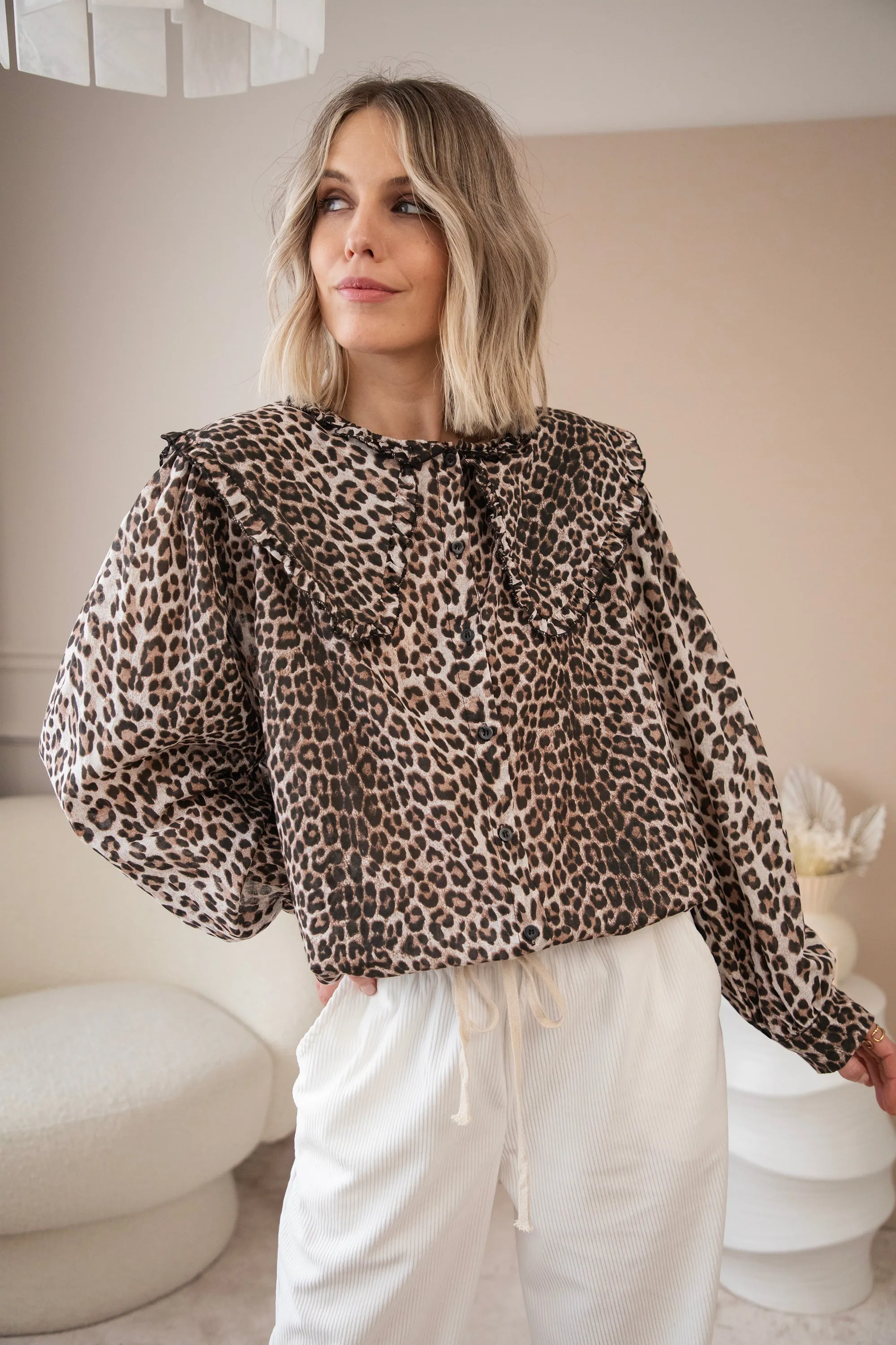 Wildy Beige/Brown - Blouse