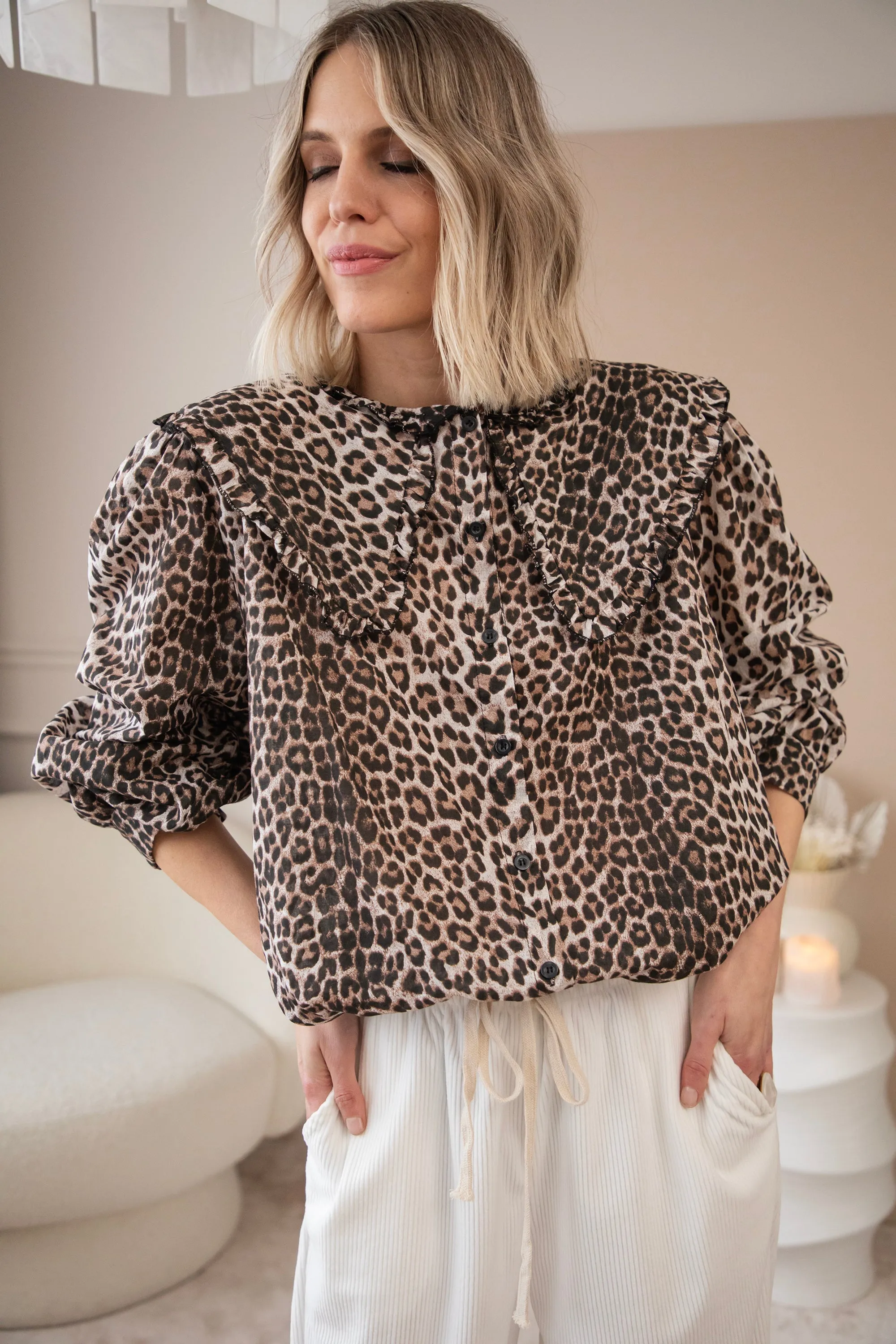 Wildy Beige/Brown - Blouse