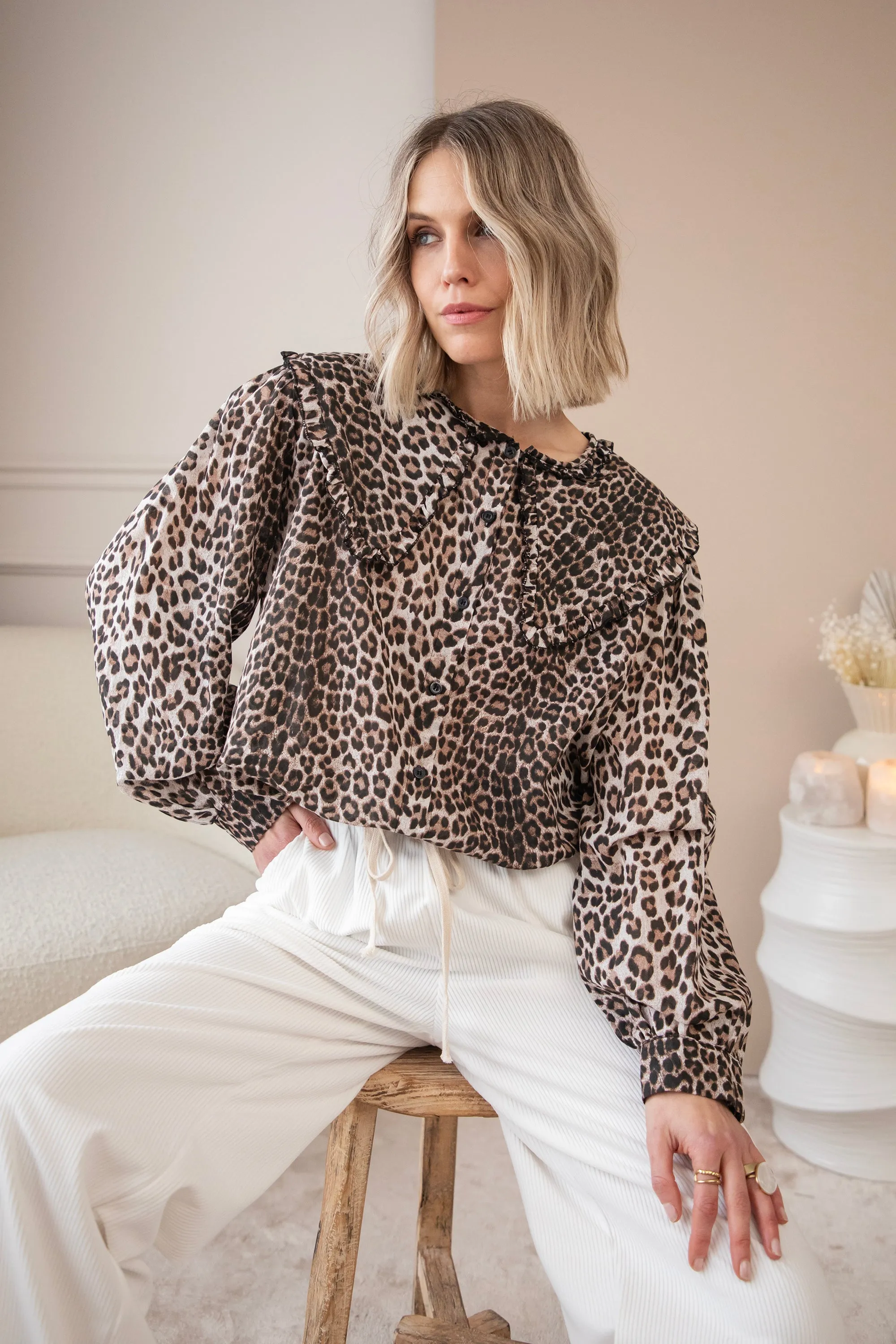 Wildy Beige/Brown - Blouse
