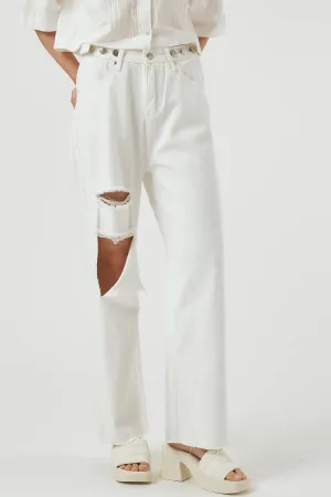 Zoe Cut Out Daddy Jeans