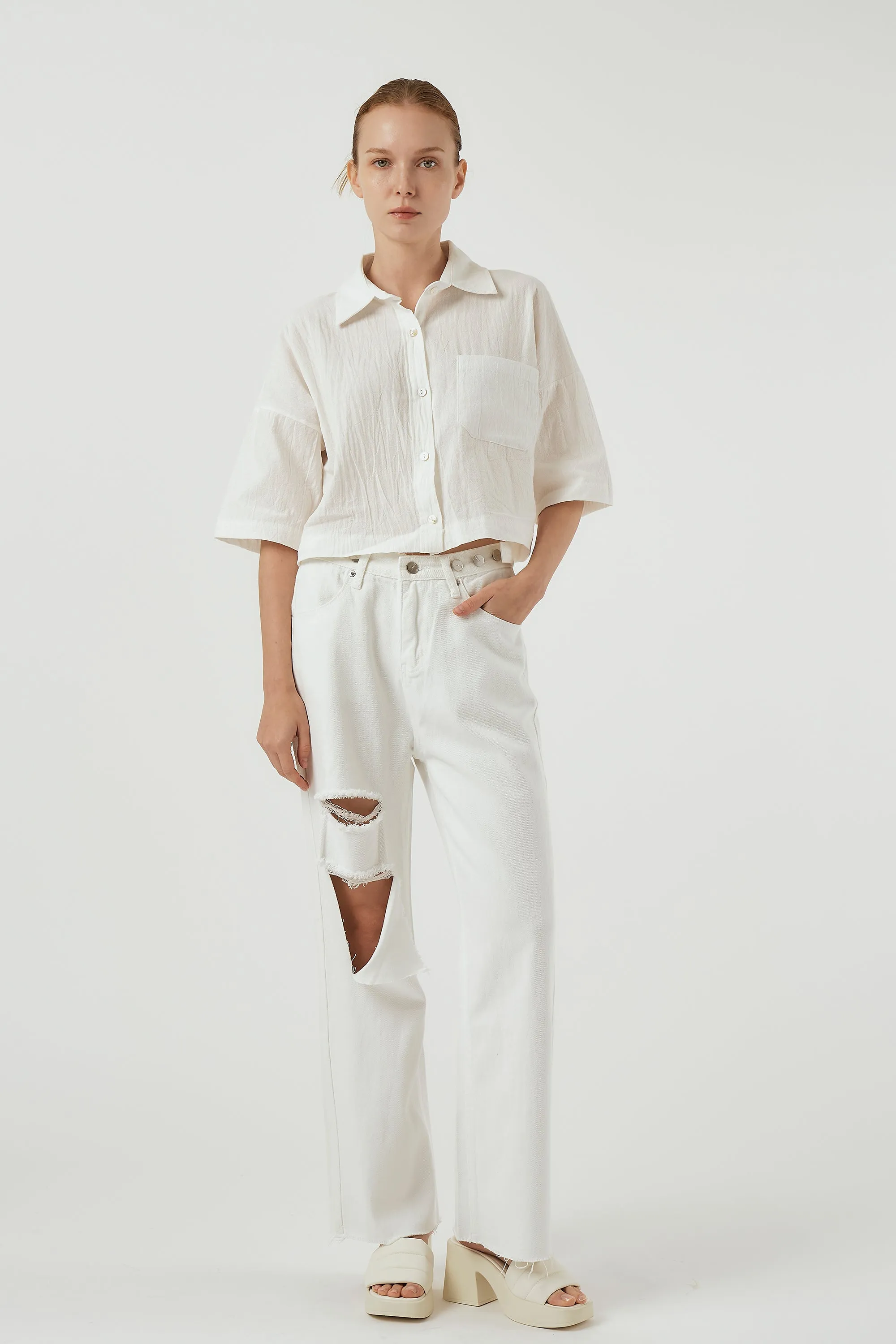 Zoe Cut Out Daddy Jeans